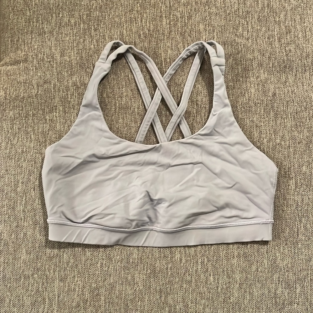 Lululemon energy sports bra. Size 10. Light purple.